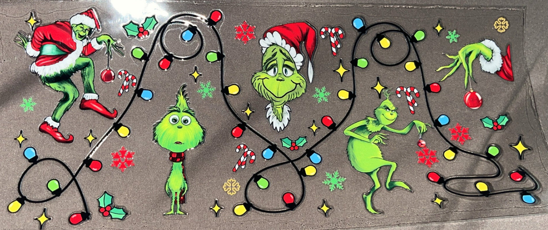 Christmas lights with Grinch