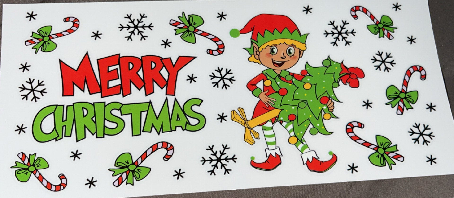 "Merry Christmas" with a elf