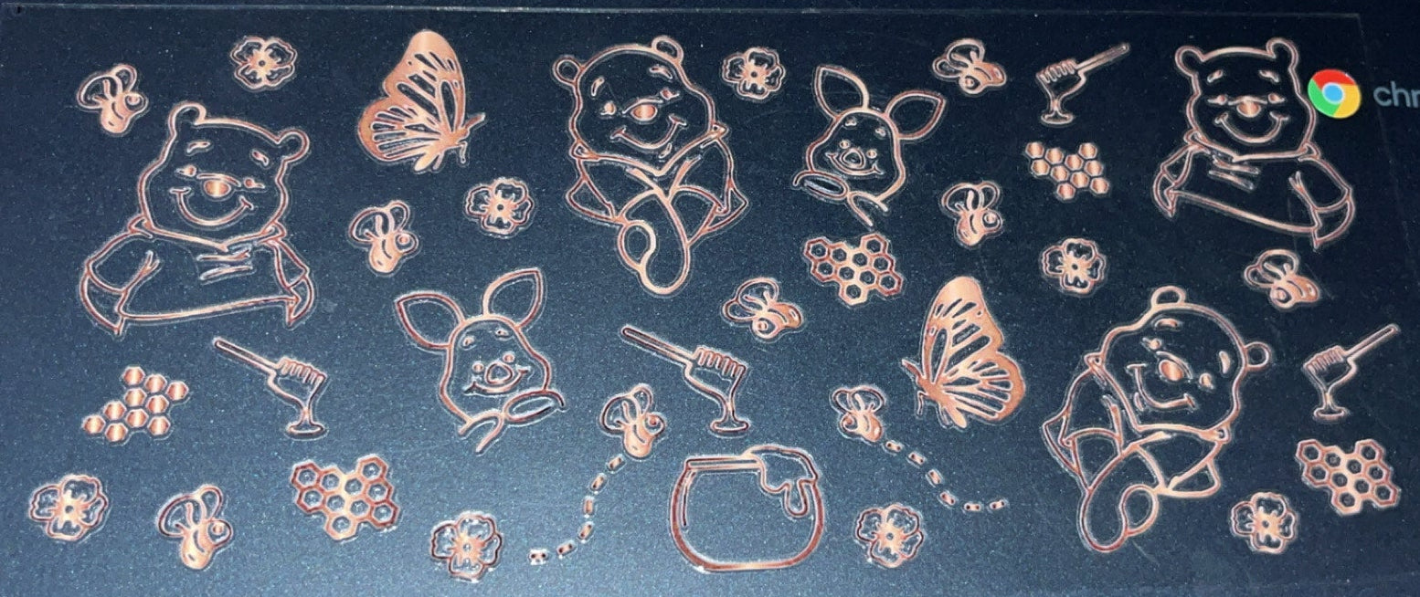 Pooh Piglet Bees and honey pots