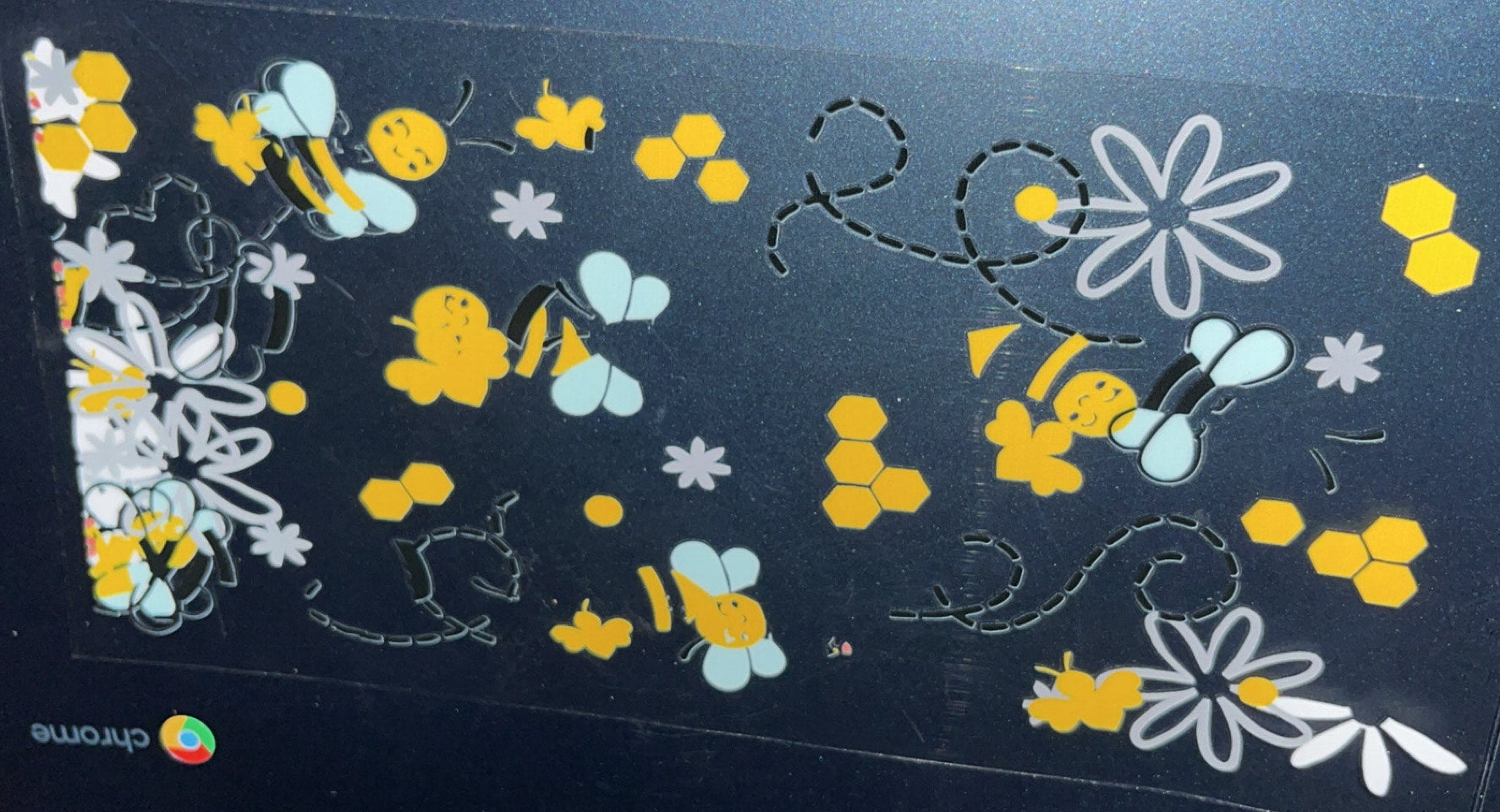 bees with faces and flowers